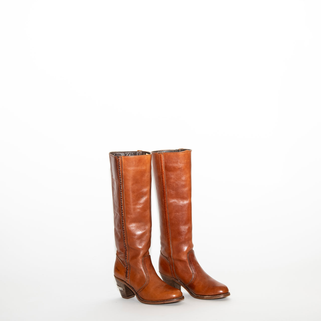 caramel stitched boot