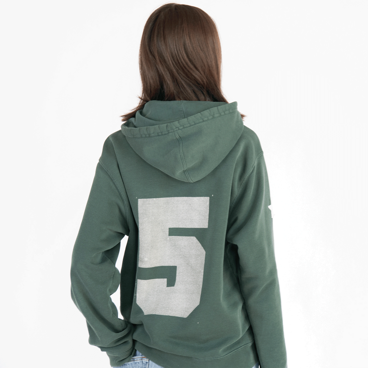 green reverse bleach hoodie